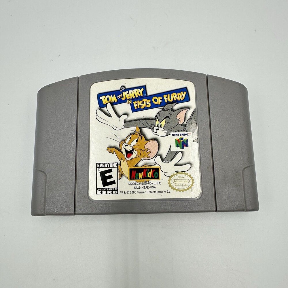 AUTHENTIC N64 Tom and Jerry In Fists Of Furry Cartridge *TESTED AND WORKING
